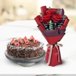 Roses with Cake Combo